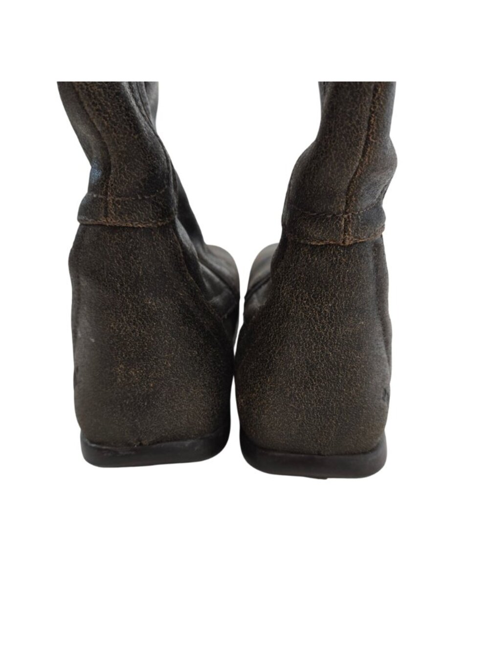 Earth Aroma Leather Embroidered Calf High Boots Size 6 - Picture 5 of 7